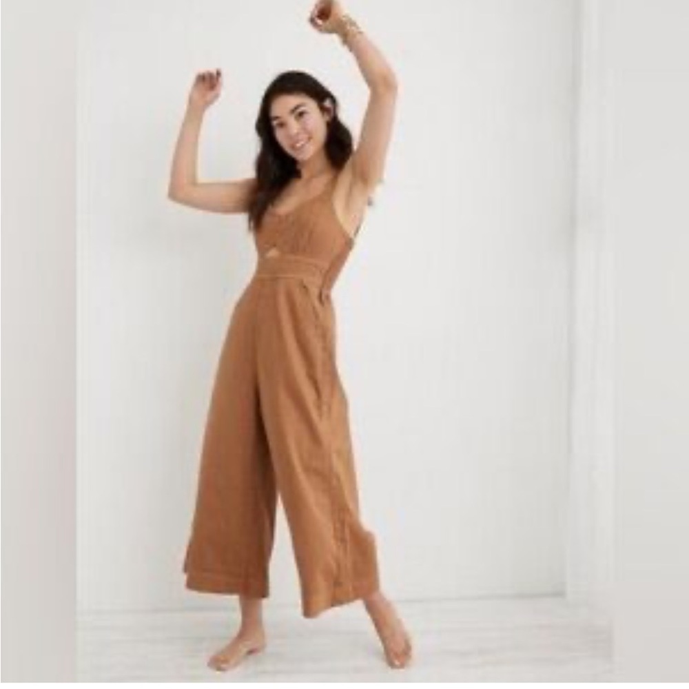 Aerie Tan Jumpsuit
